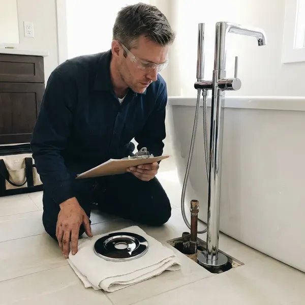 CVR Plumbing technician providing bathroom plumbing in Phoenix, AZ