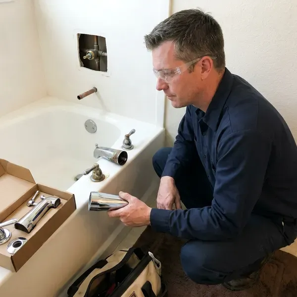 Professional bathtub faucet replacement, Phoenix, AZ