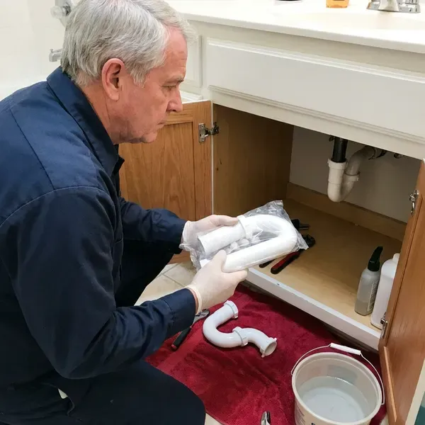 CVR Plumbing technician providing sink drain replacement in Phoenix, AZ