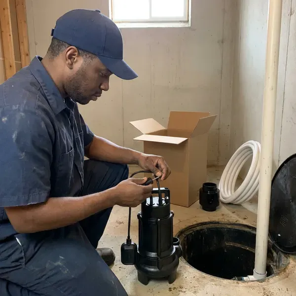 CVR Plumbing technician providing sump pump installation in Maricopa, AZ