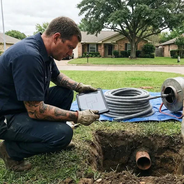 CVR Plumbing technician providing trenchless sewer line repair in Phoenix, AZ