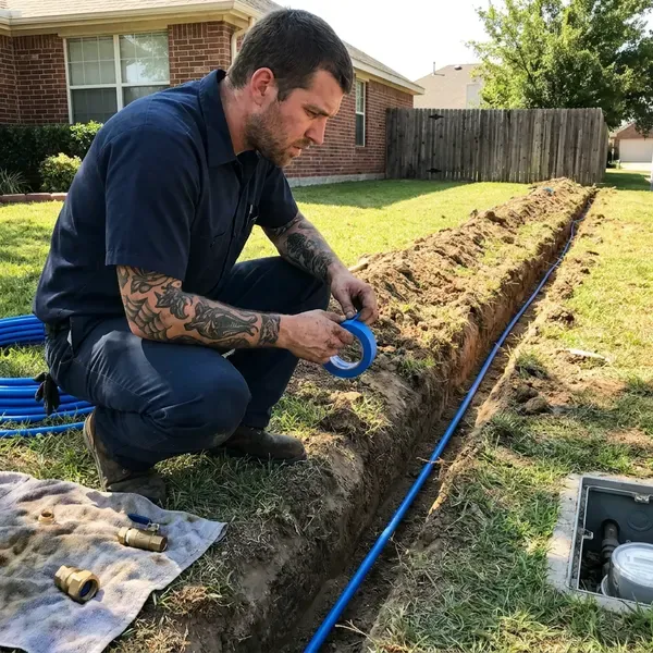 CVR Plumbing technician providing water line replacement in Phoenix, AZ