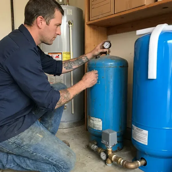 CVR Plumbing technician providing well pressure tank replacement in Phoenix, AZ